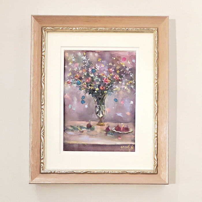 楽天市場】絵画 ｢The tender smile 〜 優しい微笑｣ 18×13cm 水彩