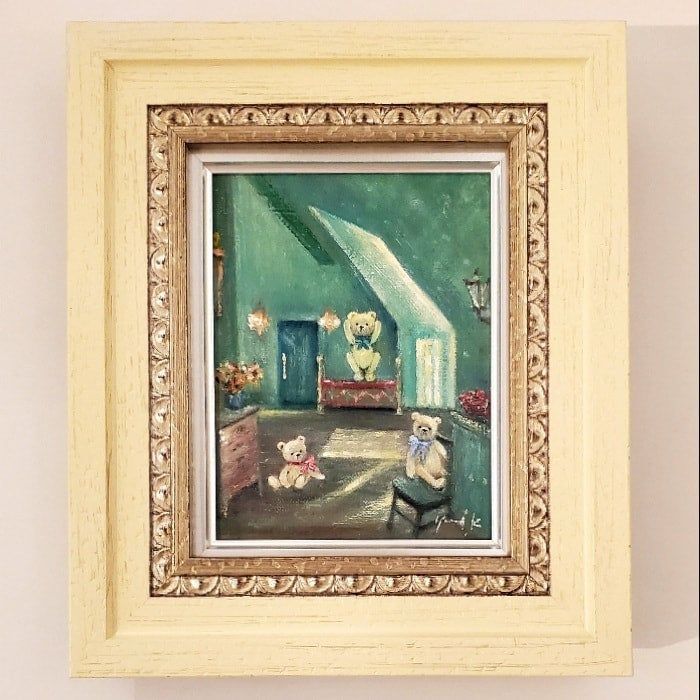 楽天市場】絵画 「クマ達のビューティフルライフ」 油彩画 油絵 原画