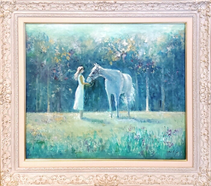 楽天市場】絵画 原画 「White lover白い恋人」 水彩/パステル F6