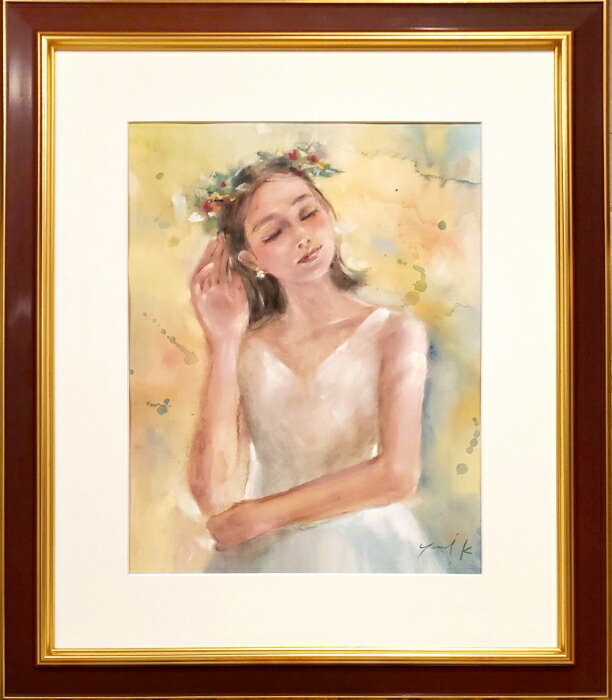 真作　リトグラフ　女神　神聖   美術品　絵画　額縁　インテリア　女神　輸入品 真作 リトグラフ 女神 神聖 美術品 絵画 額縁 インテリア 女神