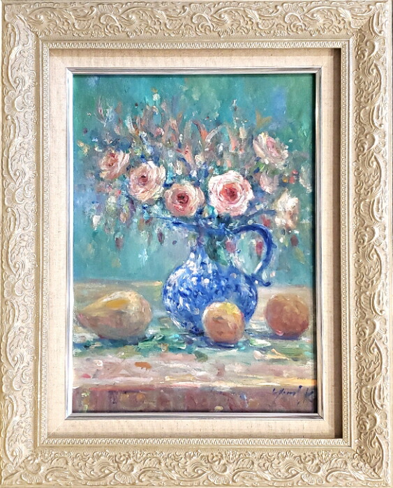 楽天市場】コスモス 花 絵画 油絵 あらきゆみ 「陽だまりに咲く
