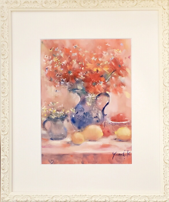 テオドール・パラディ、花とレモンのある静物、希少・額装画集画、新品額付 28e3dc533876ae6b8524afe1130e00