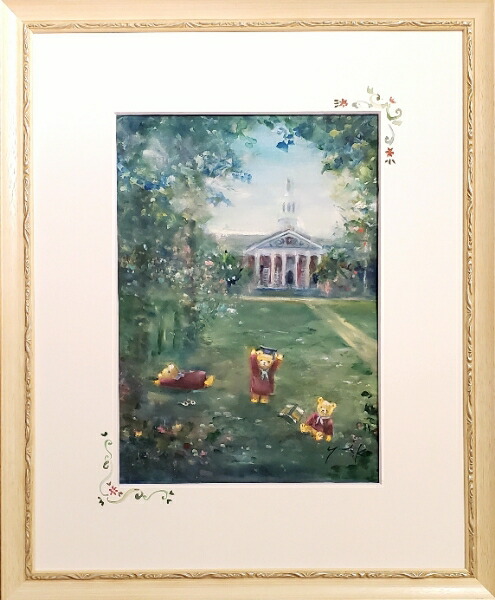 楽天市場】絵画 「ピクニック」 油彩画 油絵 犬 原画 風景画 F10