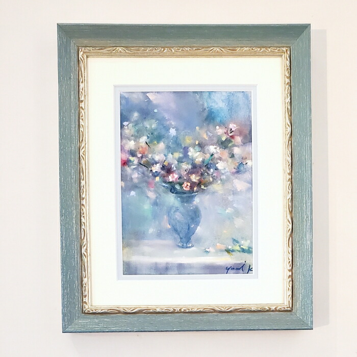 楽天市場】絵画 ｢花の目覚め｣ 18×13cm 水彩/パステル 原画 静物
