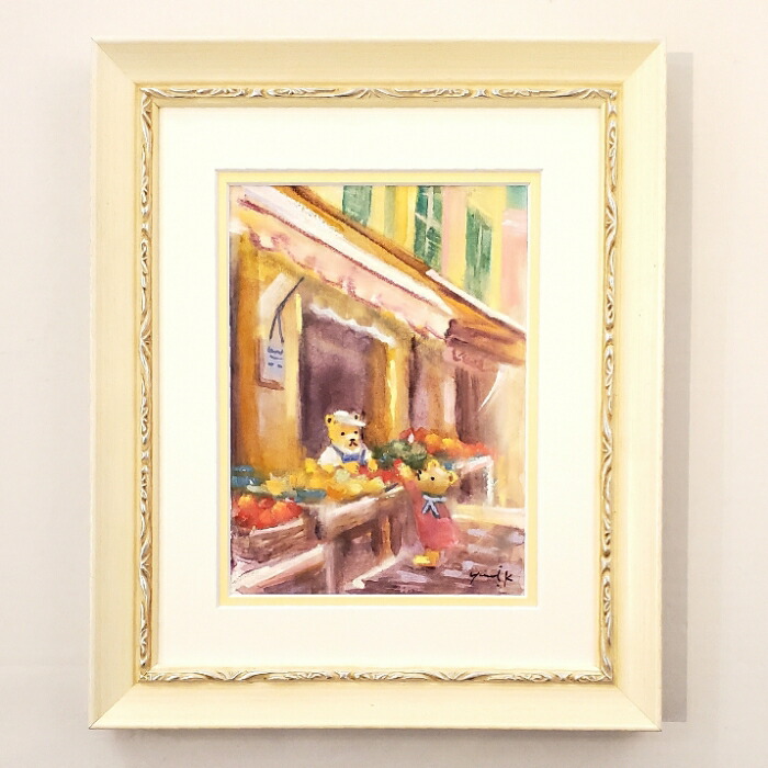 楽天市場】絵画 「クマ達のビューティフルライフ」 油彩画 油絵 原画