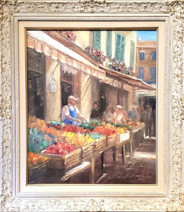 絵画　額縁 　インテリア　 木製　 風景画 　アンティーク　リラザクーレーション 絵画 インテリア 風水 風景 玄関 和室 額入り 抽象 40角 壁掛け