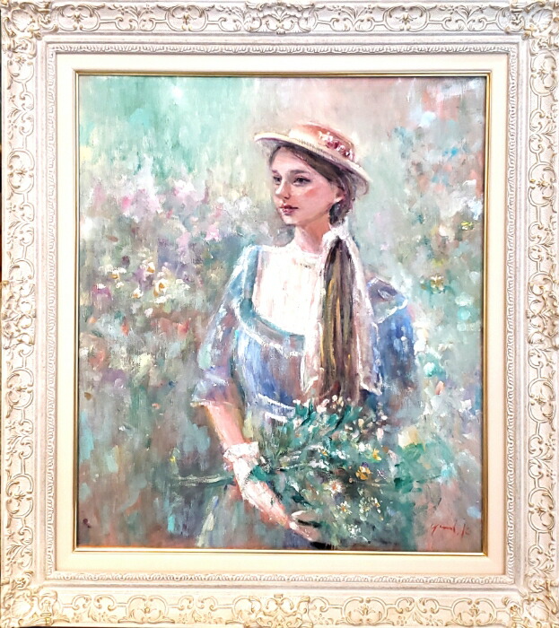 楽天市場】絵画 「抱擁」 油彩画 油絵 原画 人物画 F10 女神