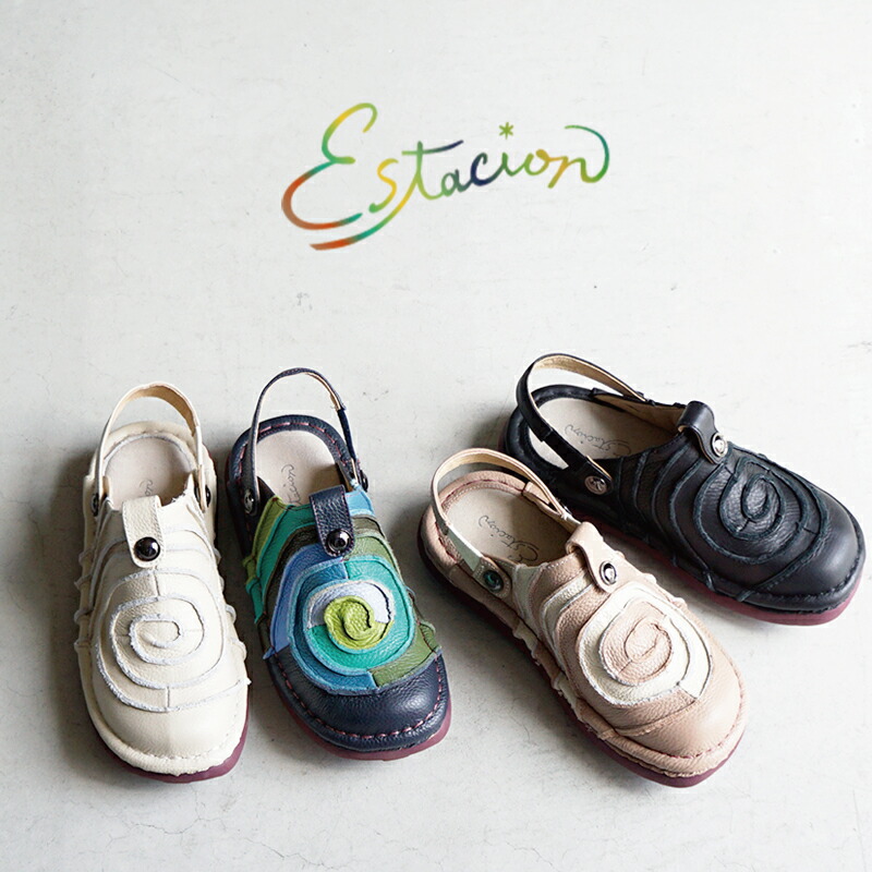 Estacion　エスタシオンうずまき2wayレザーサボシューズ　TG034　TGE034｜Jet-bee