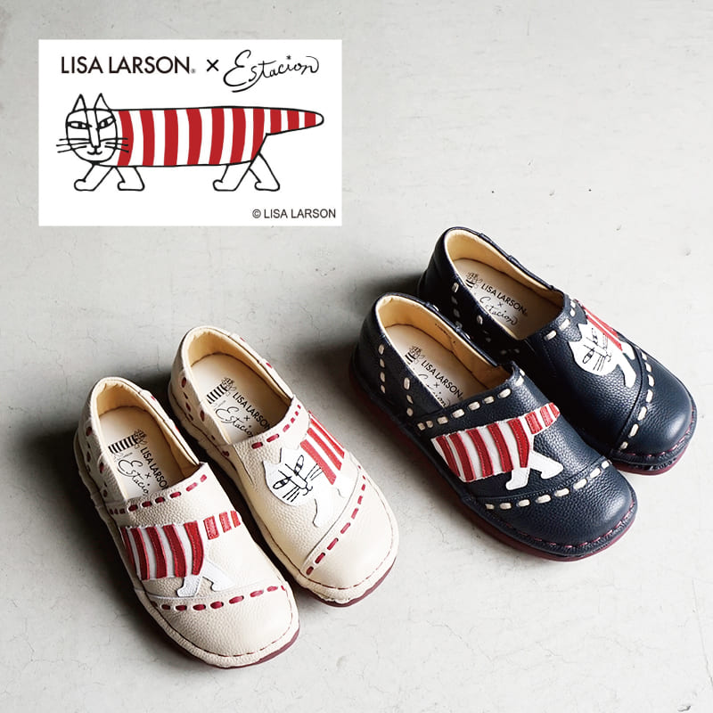 LISALARSON&times;Estacion　リサラーソン&times;エスタシオンマイキーモチーフ本革スリッポンシューズ　TGE678｜Jet-bee
