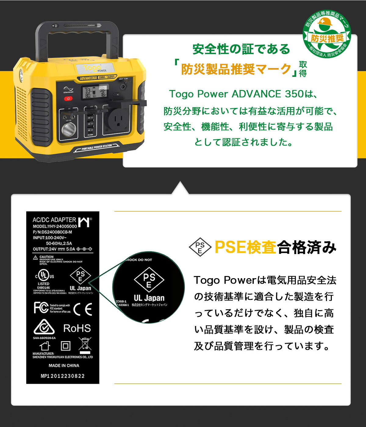 新作グッ ポータブル電源セット 大容量 346Wh 93500mAh 330W ソーラーパネル 100W 23.5% 高効率 純正弦波 ワイヤレス充電  50Hz 60Hz兼用 アウトドア 車中泊 キャンプ 非常用電源 防災グッズ 停電対策 家庭用蓄電池 発電機 防災推奨 PSE認証済 fucoa.cl