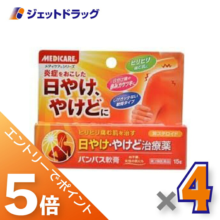 【楽天市場】≪マラソン期間中は全商品P5倍！枚数限定クーポン有≫【第2類医薬品】パンパス軟膏 15g ×4個〔日やけ・やけど〕：ジェット ...