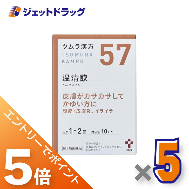 ≪マラソン期間中！全商品P5倍！10日1時59分まで≫【第2類医薬品】ツムラ漢方温清飲エキス顆粒 20包 ×5個〔湿疹・皮膚炎〕