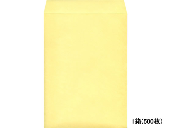 角2カラークラフト封筒 クリーム 500枚 K2S-421 A4封筒 テープ無し 郵便番号枠なし 角２ Ａ４サイズ用 角タイプ封筒 色付き ノート