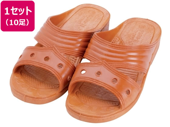 業務用フィッティングサンダル L ゴールド 10足組 12800032 サンダル 下駄