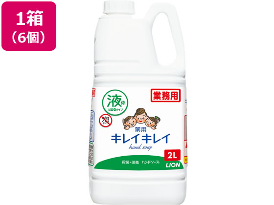 ライオンハイジーン キレイキレイ薬用御手手石ケン 2L×6個 流動物御手手石ケンお役目用 御手手世話をする 人はだ世話をする
