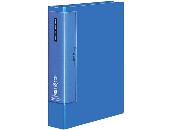 【お取り寄せ】コクヨ クリヤーブック ウェーブカット A4縦 100P 青 4冊 ラ-T590B Ａ４ 固定式クリヤーファイル