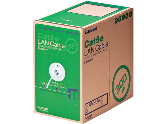 【お取り寄せ】エレコム LANケーブル Cat5e 単線300m ホワイト LD-CT2 WH300 RS ＬＡＮケーブルカテゴリー５Ｅ ＬＡＮケーブル ケーブル 電源タップ 配線パーツ 家電