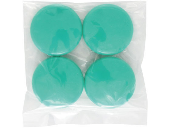 【お取り寄せ】ミツヤ カラーマグネット 30mm 緑 4個入×100 CM30-4P-GR カラーマグネット ボタンタイプ マグネット 掲示物留め 吊下げ ＰＯＰ 掲示
