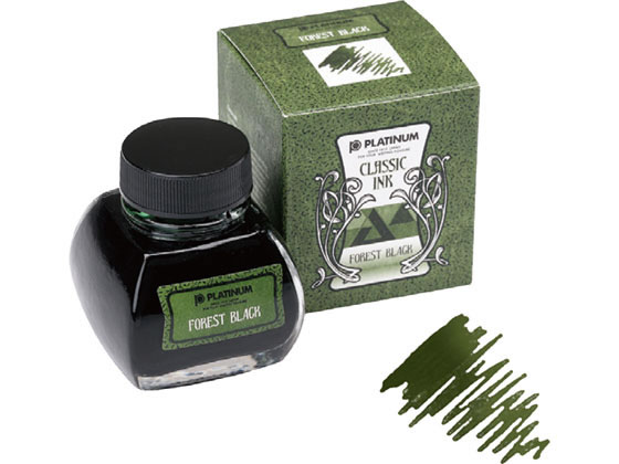 Platinum Classic Fountain Pen Ink 60ml - Forest Black