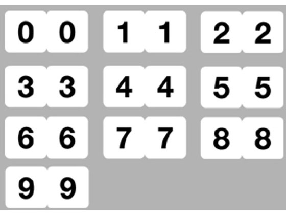 リヒトラブ ナンバーラベル M(ロールタイプ) 単番号「0」~「9」 10箱セット インデックスラベル ふせん メモ ノート