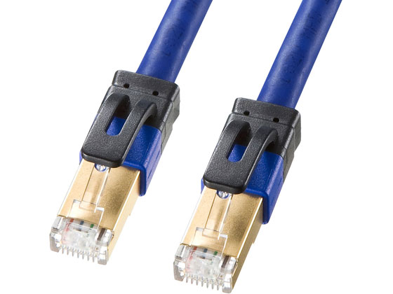 【お取り寄せ】サンワサプライ カテゴリ7A LANケーブル(10m・ブルー) KB-T7A-10BL ＬＡＮケーブルカテゴリー７Ａ ＬＡＮケーブル ケーブル 電源タップ 配線パーツ 家電