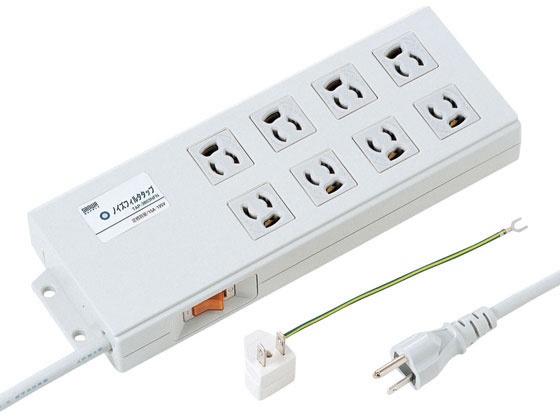 【お取り寄せ】サンワサプライ ノイズフィルタタップ 3P・8個口・2m TAP-3803NFN 吊りひも付き添い人ワット数水道栓３いの一番 ワット数水道栓 ＯＡ水道栓 架線部分品 家電