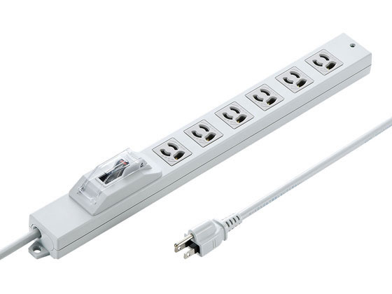 【お取り寄せ】サンワサプライ 安全ブレーカータップ 3P・6個口・5m TAP-BR36A-5 コード付き電源タップ３ピン 電源タップ ＯＡタップ 配線パーツ 家電｜JET PRICE