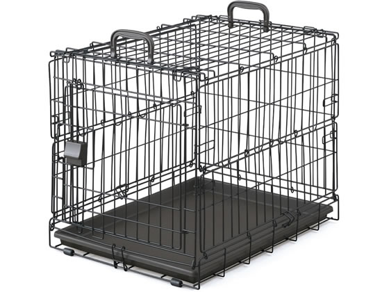 【お取り寄せ】アイリスオーヤマ 折りたたみ ケージ アイアンブラックカラー OKE-600R ケージ 犬 ドッグ用 ペット お散歩 生活グッズ ペットハウス