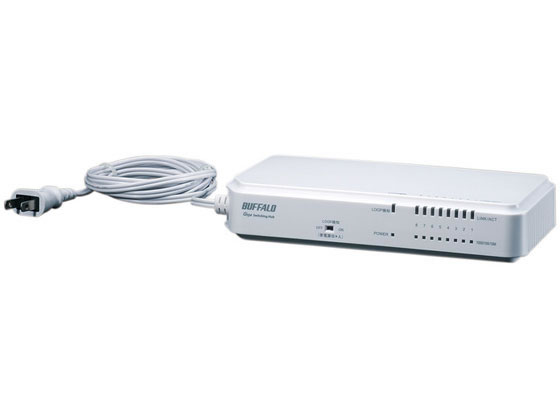 バッファロー ノン・インテリジェントスイッチ 8ポートタップ型 BS-G2108UR-TP スイッチングハブ ネットワーク機器 パソコン 家電