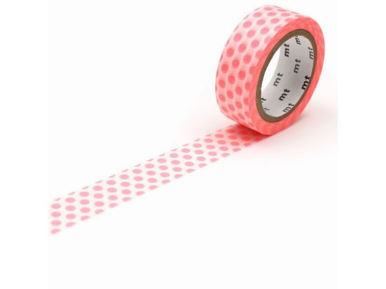 楽天市場】mt マスキングテープ1P ﾄﾞｯﾄ 15mm×7m ショッキングレッド