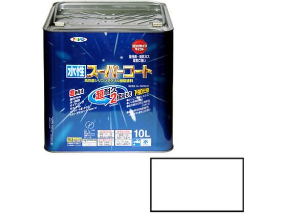 【お取り寄せ】アサヒペン 水溶性百貨店厚地の外套 10L ツヤ消し白 絵の具 ペンキ塗り 息抜き 室内装飾 土木 組み立てる原材料