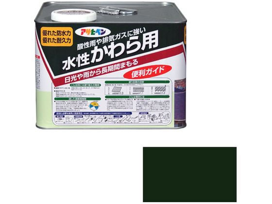 【お取り寄せ】アサヒペン 水溶性かわら用 7L アイリッシュグリーン 絵の具 ペンキ塗り 息抜き 室内装飾 土木 組み立てる原材料