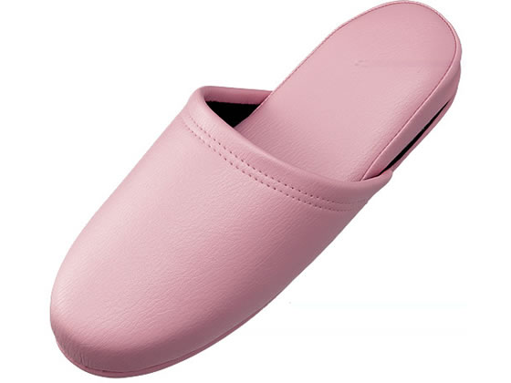 【お取り寄せ】かっこ良いありがた味 抗菌家庭用スリッパ 10足組 サクラ色 N117J-PK 合皮 ポリエステル製家庭用スリッパ 生活雑貨-スリッパ