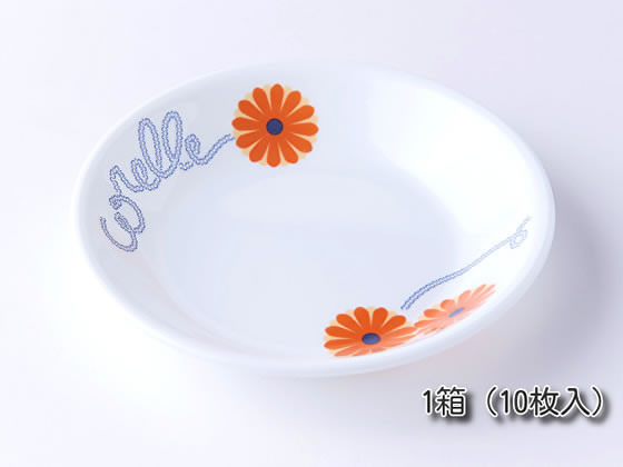【お取り寄せ】パール金属 コレール オレンジ色マーガレット ミニ一皿 箱売 10枚仕掛ける 角皿 洋食器 勝手もと 速見表 皿・プレート-食器-食器・カトラリー・グラス
