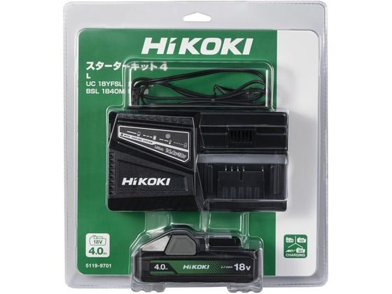【お取り寄せ】ハイコーキ スターターキット 4 UC18YFSL (L) 電動工具用バッテリー 充電器 電動工具 油圧工具 作業用品 工具|JET PRICE