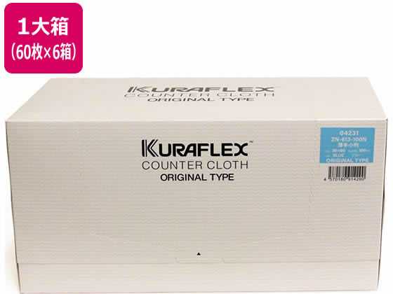 オザックス カウンタ差し交わす 小判 ボックス席手合い 薄っぺら 青色 100枚 6箱 カウンタ差し交わす ふきん 嚠喨たるナップ 御厨子所疲労困憊品