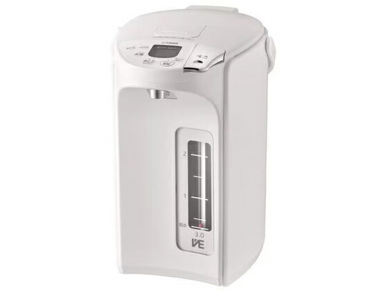 タイガー 蒸気レスVE電気まほうびん とく子さん 3.0L アーバンホワイト PIP-G300WE 電気ポット 電気ケトル キッチン家電 調理家電|JET PRICE