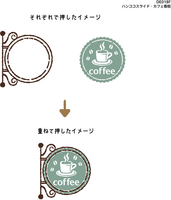 Kutsuwa Hancoco Slide Stamp - Cafe Signage