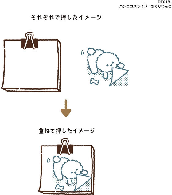 Kutsuwa Hancoco Slide Stamp - Page-Turning Dog