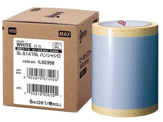 【お取り寄せ】マックス ビーポップ 100タイプシート 反射シート SL-S141NLハンシャシロ IL92358 カッティングマシン用カッティングシート カッティングマシン カッティングシート 店頭ＰＯＰ 掲示｜JET PRICE 9,680円