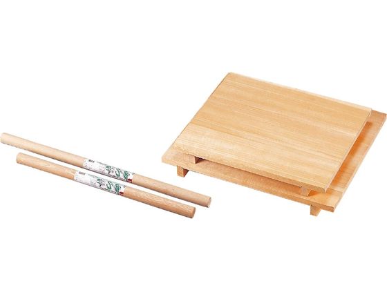 【お取り寄せ】木製麺台 (麺棒付) スプルス材 中 60×80×7.5cm トング 麺 パスタ道具 調理小物 厨房 キッチン