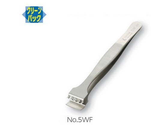 【お取り寄せ】アズワン フラットピンセット 幅広 特殊鋼 No.5WF ピンセット クリーンパック クリーン対策 静電気対策