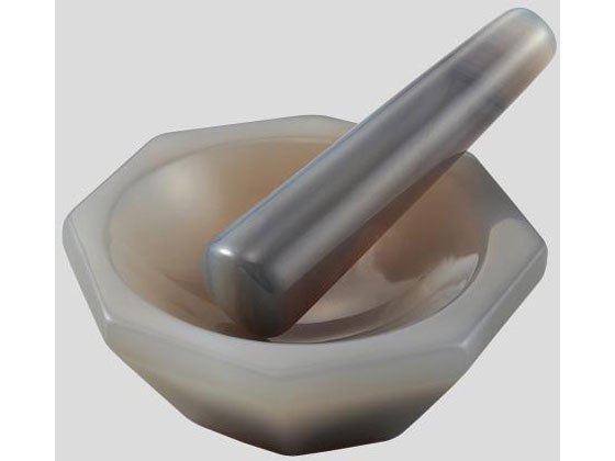 【お取り寄せ】アズワン メノー乳鉢(浅型)φ130×φ150×40mm 乳棒付き 乳鉢 粉砕 混合 プレス 実験室用備品
