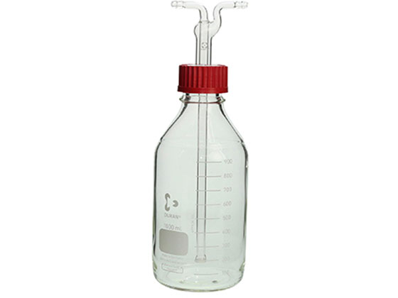 【お取り寄せ】柴田科学 ねじ口洗浄びん フィルター付 1000mL ガラス製品 実験用小物 機材