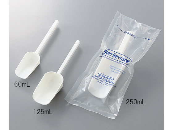 【お取り寄せ】アズワン 滅菌サンプリングスコップ 250mL H36906-0000 スコップ ひしゃく 実験用小物 機材