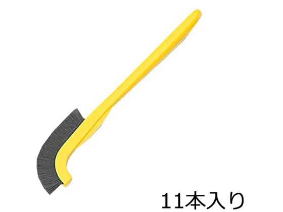 【お取り寄せ】アズワン ラボラン(R)作業用ブラシ 黄 豚毛 11本入 J-P