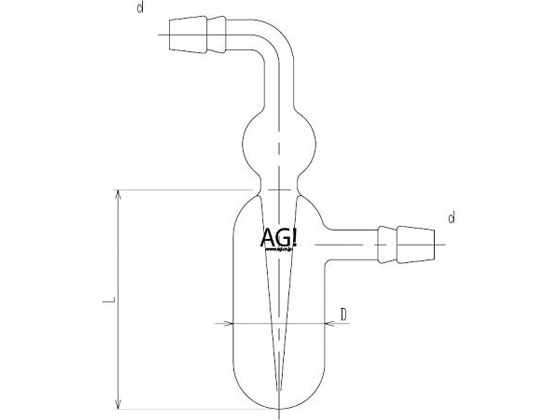【お取り寄せ】旭製作所バブラー(I)4180-2560 有機合成商品 ライフサイエンス研究 分析 検査 研究用