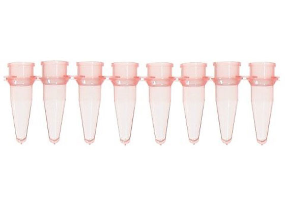 【お取り寄せ】Bio Plas PCRチューブ 8連0.2mL 赤 125本入 5010-2