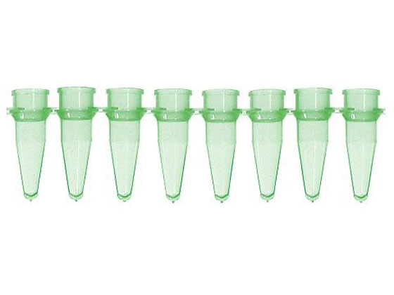【お取り寄せ】Bio Plas PCRチューブ 8連0.2mL 緑 125本入 5010-5 マイクロチューブ 樹脂容器 計量器