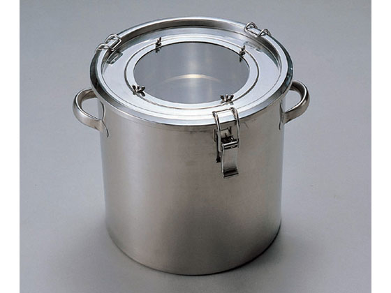 【お取り寄せ】キャンロット ノゾキ窓(アクリル)付密閉タンク 20L タンク 金属製 金属容器 計量器